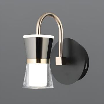 CL-710 16 Watt Opal Camlı Gold-Siyah Modern LED Aplik