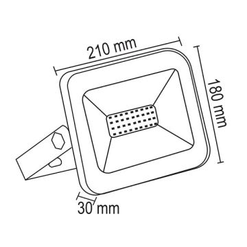 VOLTEK VFS050YSM 50 Watt Slim LED Projektör (Yeşil Işık)