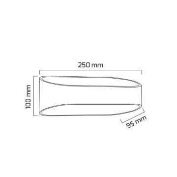 GOYA GY 6216 10 Watt Siyah Çift Yönlü Dış Mekan LED Aplik - Gün Işığı (3000K) - IP65 - Metal