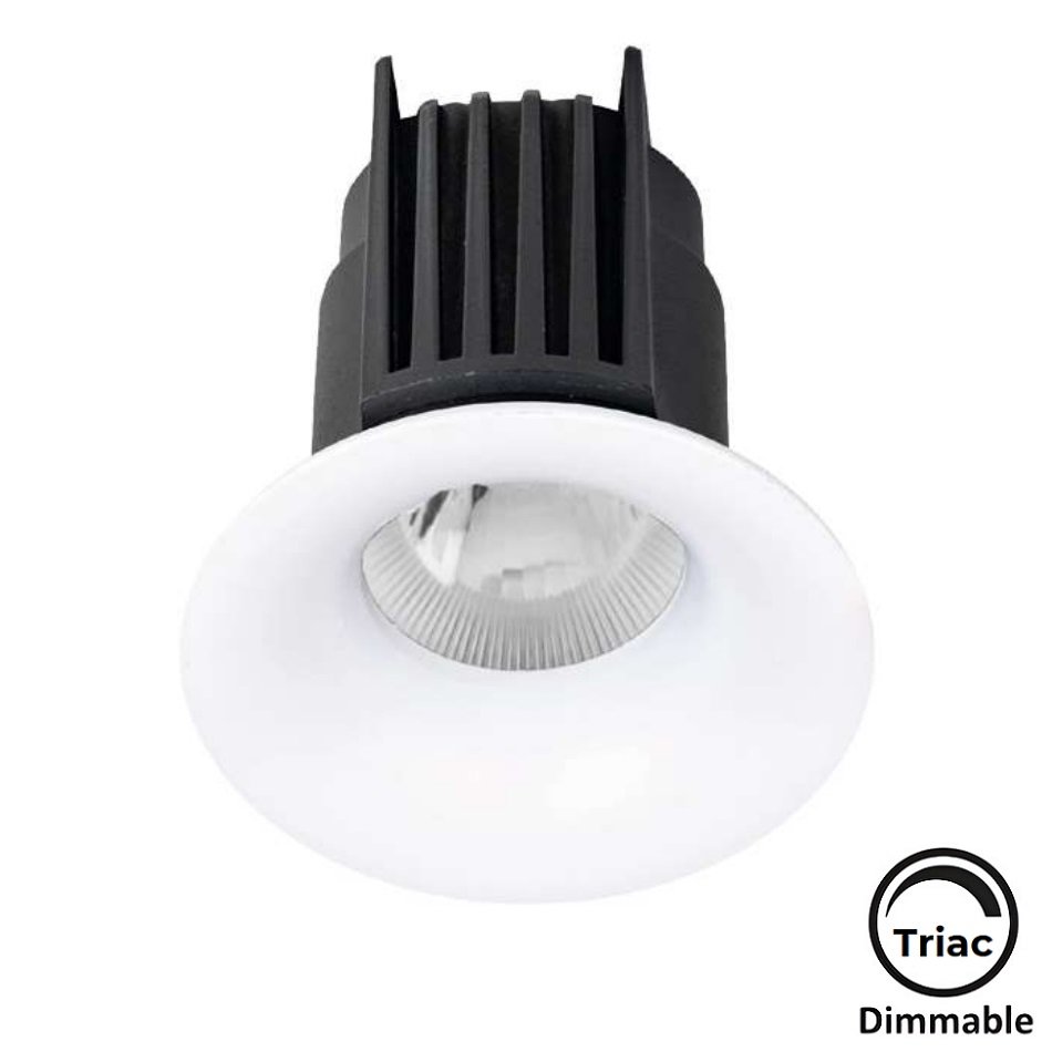 MOLLED MOL1608YM Triac Dimli 12 Watt Beyaz Kasa Sıva Altı Yuvarlak LED Spot (SAMSUNG/OSRAM/PHILIPS LED & EAGLERISE/PHILIPS/LIFUD Driver)