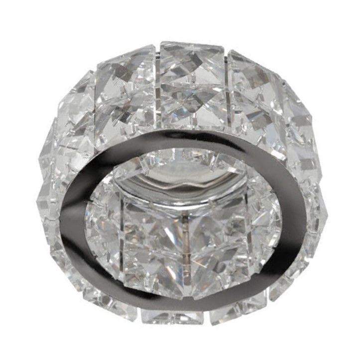 MOLLED MOL565 Şeffaf-Krom Yuvarlak Kristal Spot Kasası