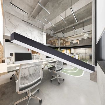 Braytron BN02-01211 36 Watt 5x7x120 cm Siyah Lineer Armatür [SAMSUNG/PHILIPS LED] - Ilık Beyaz (4000K)