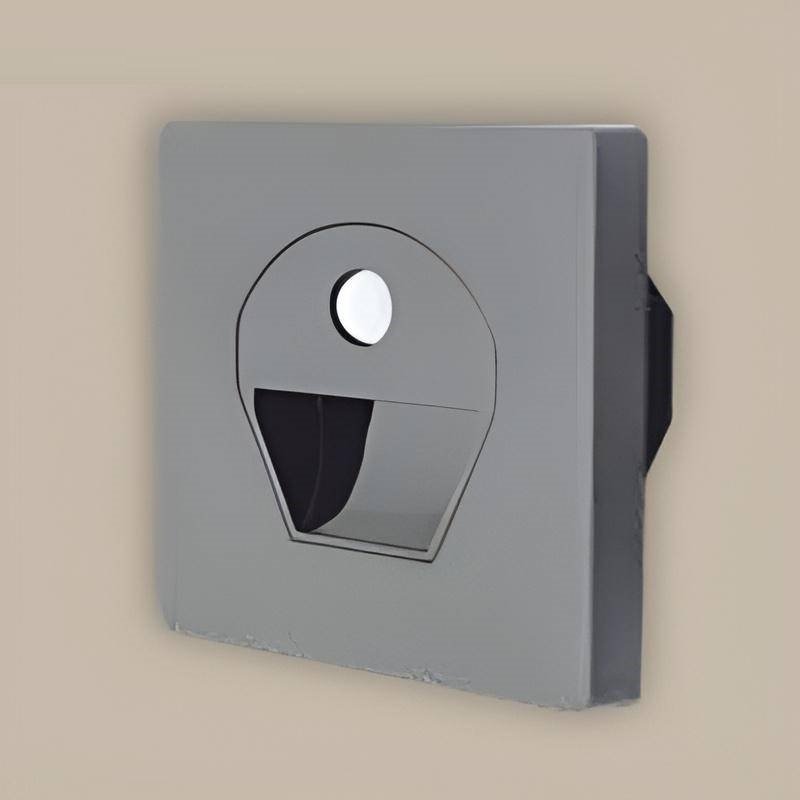 CATA CT-5170 1 Watt Hareket Sensörlü Sıva Altı Kare LED Merdiven Armatürü (Füme Kasa)