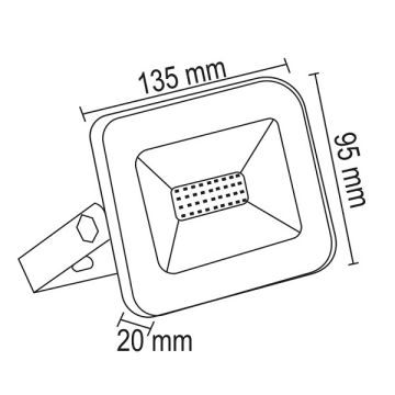 VOLTEK VFS020YSM 20 Watt Slim LED Projektör (Yeşil Işık)