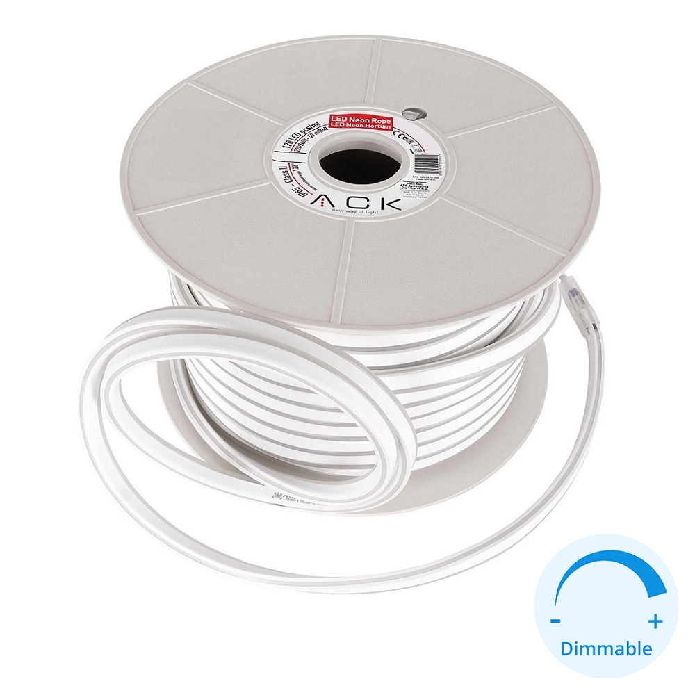 ACK AS03-00708 5 Metre 24 Volt Amber Neon Led - 10 Watt/Metre