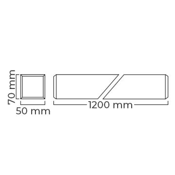 Braytron BN02-01201 36 Watt 5x7x120 cm Siyah Lineer Armatür [SAMSUNG/PHILIPS LED] - Gün Işığı (3000K)