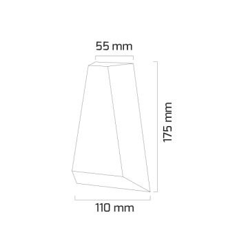 GOYA GY 6227 2x3 Watt Siyah Çift Yönlü Dış Mekan LED Aplik - Gün Işığı (3000K) - IP65 - Metal