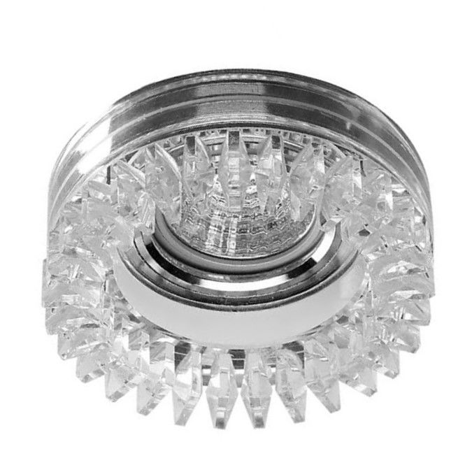 MOLLED MOL527 Şeffaf-Krom Yuvarlak Kristal Spot Kasası