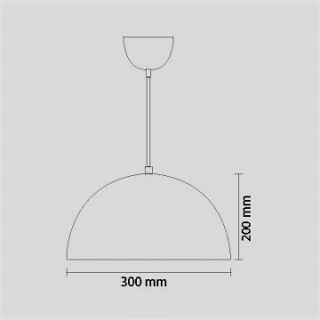 CreaLight CL-0304-S Retro Tas Avize (Çap: 30 cm)