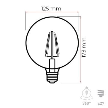 Panasonic 7 Watt LED Rustik G125 Glop Ampul (Amber)