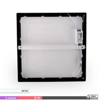 ACK AP04-03331 32 Watt Siyah Kasa Sıva Üstü 40x40 LED Panel - OSRAM LED - Beyaz Işık (6500K)