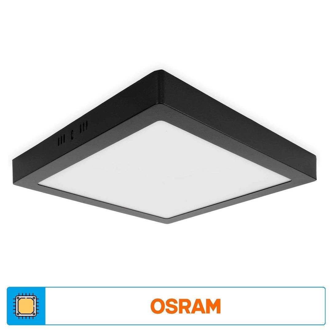ACK AP04-03331 32 Watt Siyah Kasa Sıva Üstü 40x40 LED Panel - OSRAM LED - Beyaz Işık (6500K)