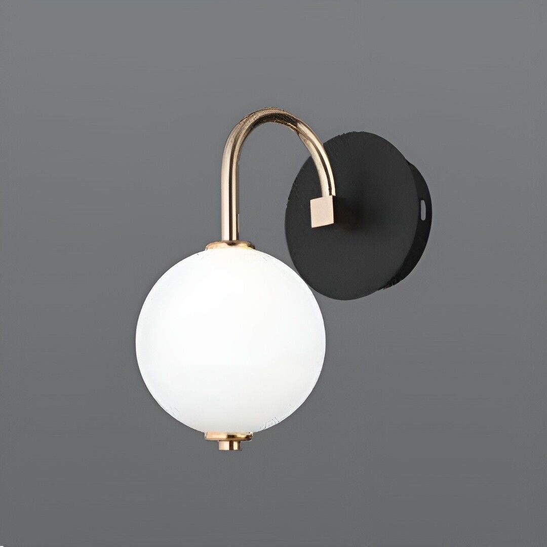 CL-709 16 Watt Opal Camlı Gold-Siyah Modern LED Aplik