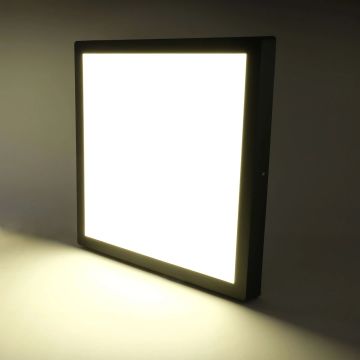ACK AP04-03311 32 Watt Siyah Kasa Sıva Üstü 40x40 LED Panel - OSRAM LED - Ilık Beyaz (4000K)