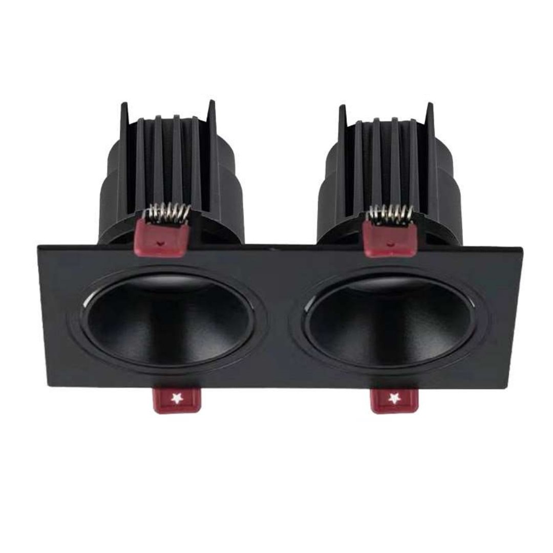 MOLLED MOL4152M 2x10 Watt Siyah Sıva Altı İkili LED Spot (SAMSUNG/OSRAM/PHILIPS LED & EAGLERISE/PHILIPS/LIFUD Driver)