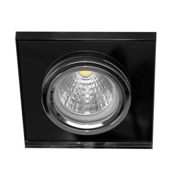 MOLLED MOL559 Siyah-Krom Kare Cam Spot Kasası