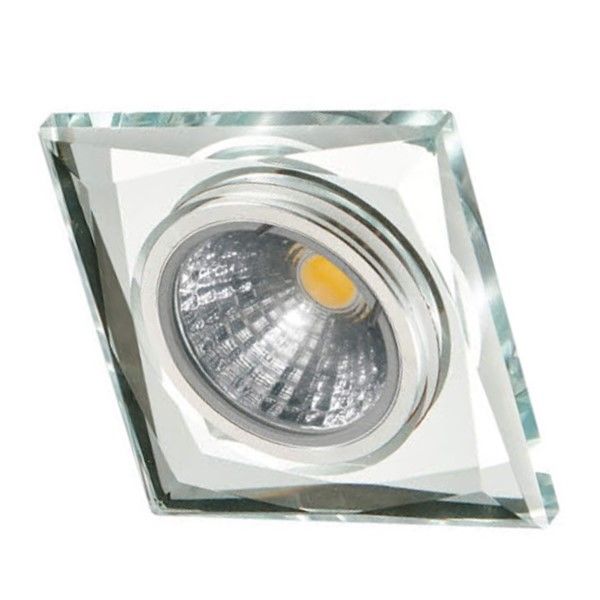 MOLLED MOL513 Şeffaf-Krom Kare Cam Spot Kasası