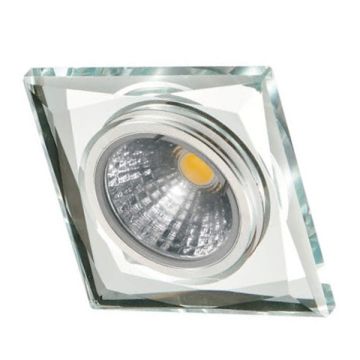 MOLLED MOL513 Şeffaf-Krom Kare Cam Spot Kasası