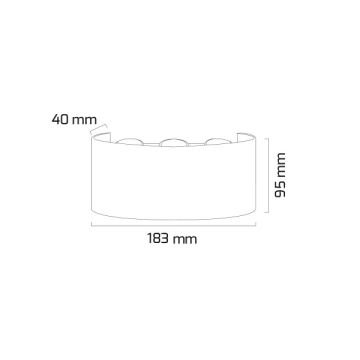 GOYA GY 6223 2x3 Watt Siyah Çift Yönlü Dış Mekan LED Aplik - Gün Işığı (3000K) - IP65 - Metal