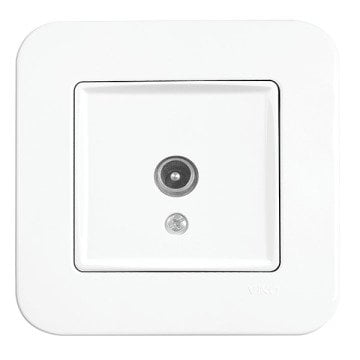 VİKO Linnera/Rollina 90440059-60 TV Prizi (8-12dB - Geçişli) [Beyaz]