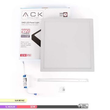 ACK AP04-03310 32 Watt Sıva Üstü 40x40 LED Panel - OSRAM LED - Ilık Beyaz (4000K)