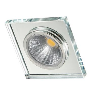 MOLLED MOL512 Şeffaf-Krom Kare Cam Spot Kasası