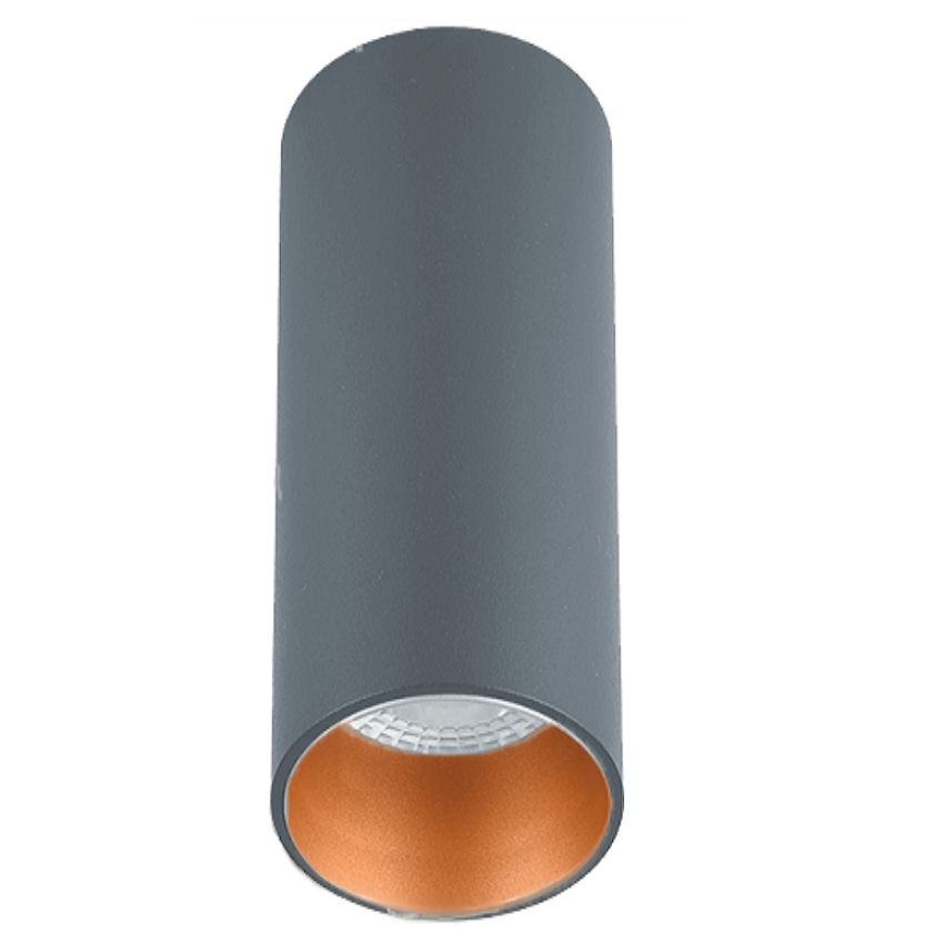 8x14 cm Antrasit-Bakır Sıva Üstü Silindir Spot