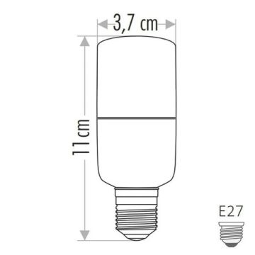 CATA CT-4091 E27 Duylu 9 Watt LED Tüp Ampul