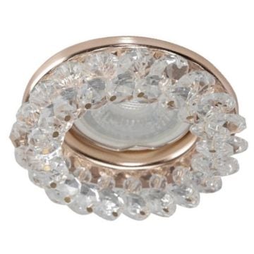 MOLLED MOL568 Şeffaf-Gold Yuvarlak Kristal Spot Kasası