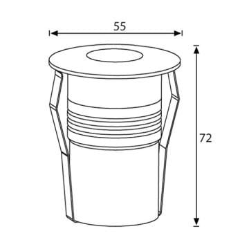 JUPITER LG982 3.5 Watt Paslanmaz Çelik Çerçeveli LED Yere Gömme Armatür - Gün Işığı (3000K)