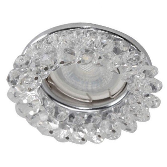 MOLLED MOL567 Şeffaf-Krom Yuvarlak Kristal Spot Kasası