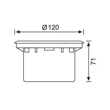 JUPITER LG978 7 Watt Paslanmaz Çelik Çerçeveli LED Yere Gömme Armatür - Gün Işığı (3000K)