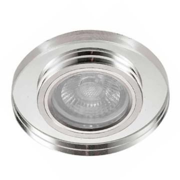 MOLLED MOL502 Yuvarlak Şeffaf-Krom Cam Spot Kasası