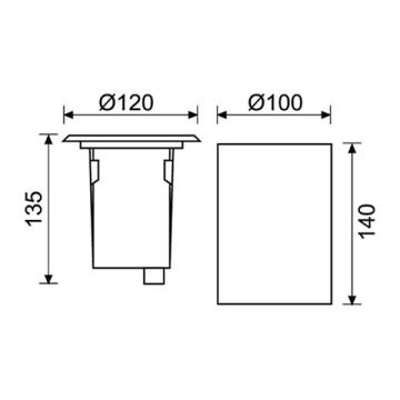 JUPITER JG659 SS Paslanmaz Çelik Çerçeveli Yere Gömme Armatür - GU10 Duylu -