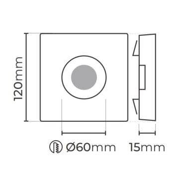 MOLLED MOL554 Kare LED Kristal Spot (Çerçeve Işıklı)