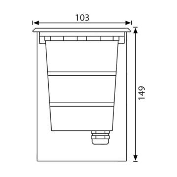 JUPITER JG677 SS Paslanmaz Çelik Çerçeveli Kare Yere Gömme Armatür - GU10 Duylu -