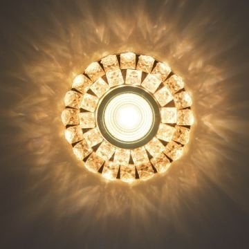 MOLLED MOL543-B Yuvarlak Gold LED Kristal Spot