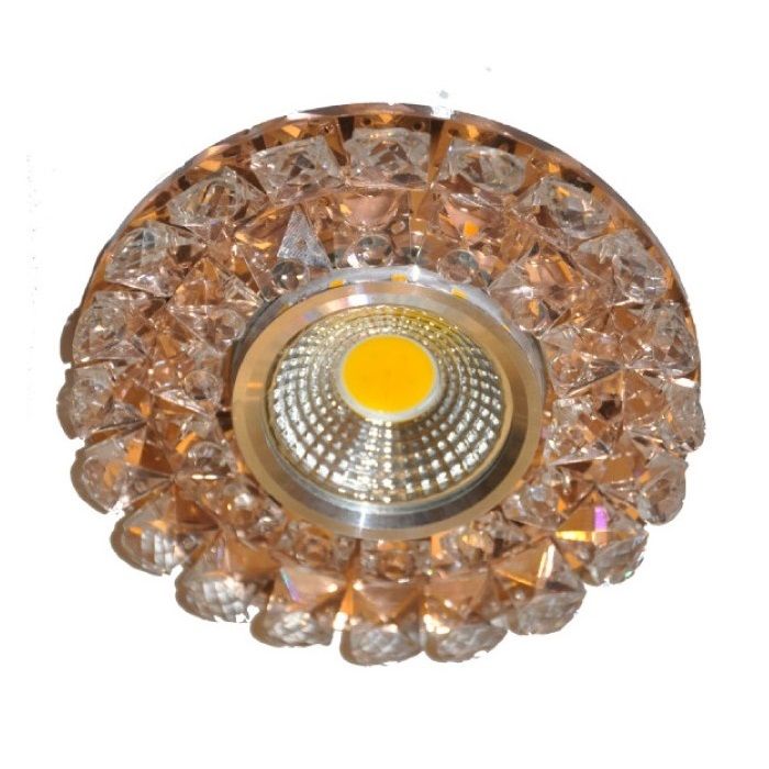 MOLLED MOL543-B Yuvarlak Gold LED Kristal Spot