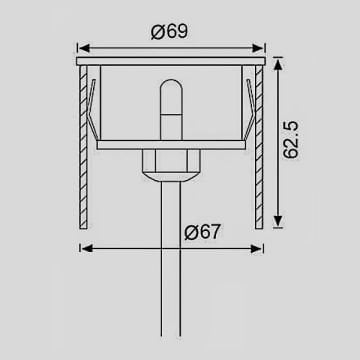 JUPITER LG977 1 Watt Paslanmaz Çelik Çerçeveli LED Yere Gömme Armatür - Gün Işığı (3000K)