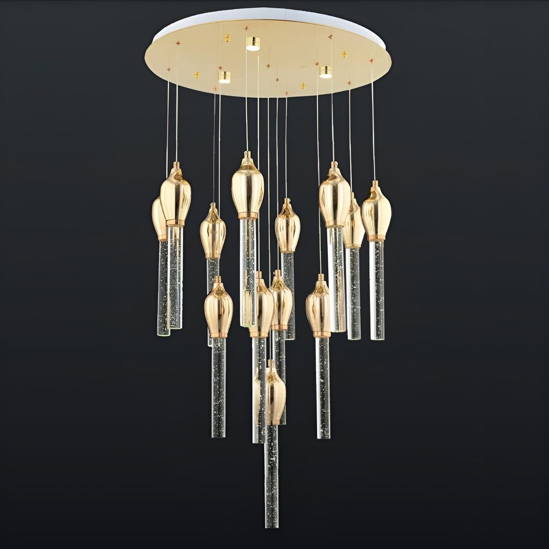 CL-520-13 13x3 Watt Gold/Krom Modern LED Avize