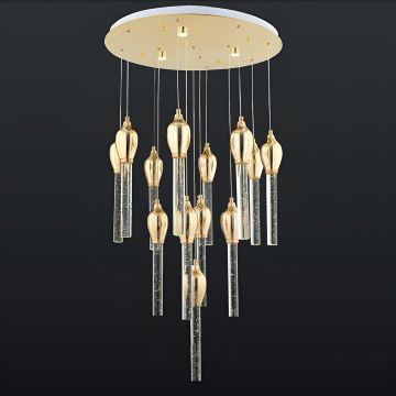 CL-520-13 13x3 Watt Gold/Krom Modern LED Avize