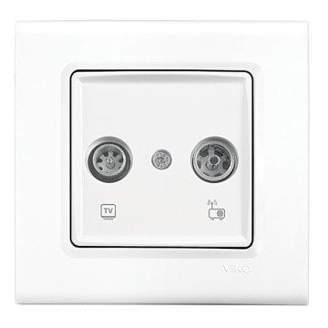 VİKO Linnera/Rollina 90440021 TV-Radyo Prizi (Sonlu) [Beyaz]