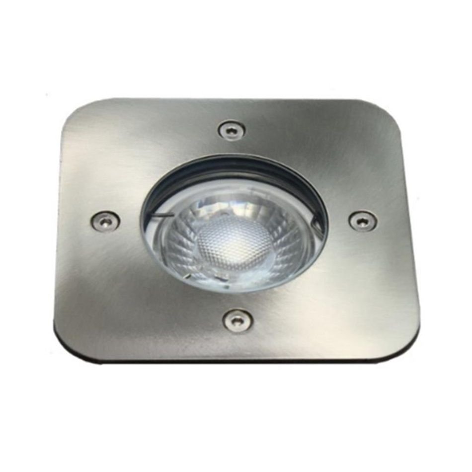 JUPITER JG679 Paslanmaz Çelik Çerçeveli Kare Yere Gömme Armatür - GU10 Duylu