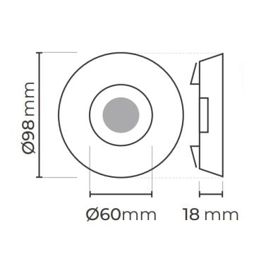 MOLLED MOL507 Yuvarlak LED Kristal Spot (Çerçeve Işıklı)