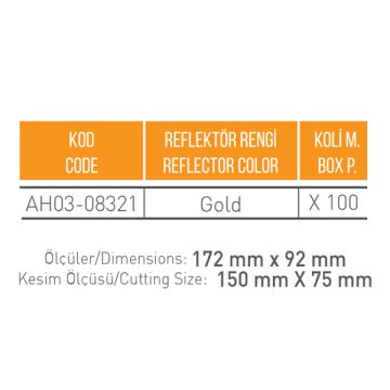 ACK AH03-08321 Siyah-Gold Sıva Altı İkili Spot Kasası - Metal