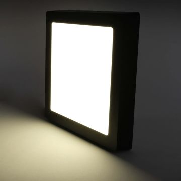 ACK AP04-01811 18 Watt Siyah Kasa Sıva Üstü Kare LED Panel - OSRAM LED - Ilık Beyaz (4000K)