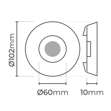 MOLLED MOL549 Yuvarlak LED Kristal Spot