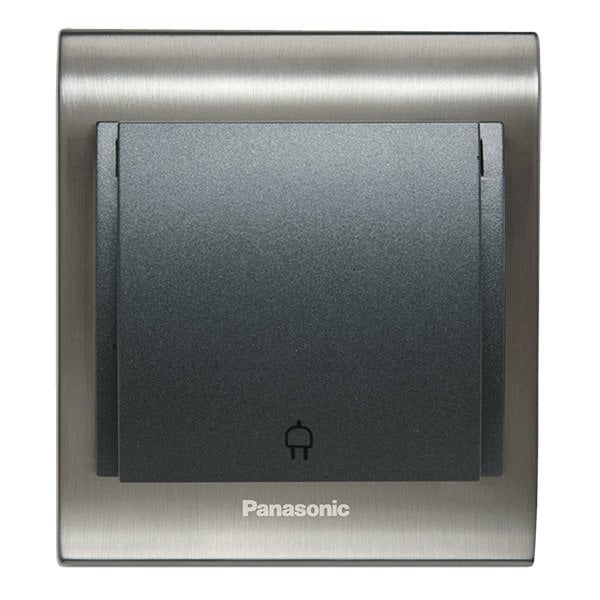 VİKO Ultima/Sistema/Optima WBTR0210-5DG Çocuk Korumalı Kapaklı Topraklı Priz [Koyu Gri]