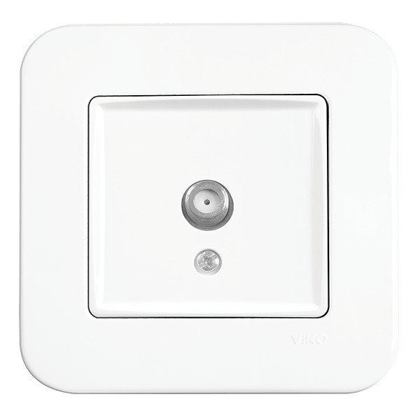 VİKO Linnera/Rollina 90440097 Uydu Prizi (F Konnektörlü - 10dB - Geçişli) [Beyaz]