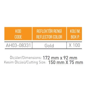 ACK AH03-08331 Siyah-Platin Sıva Altı İkili Spot Kasası - Metal